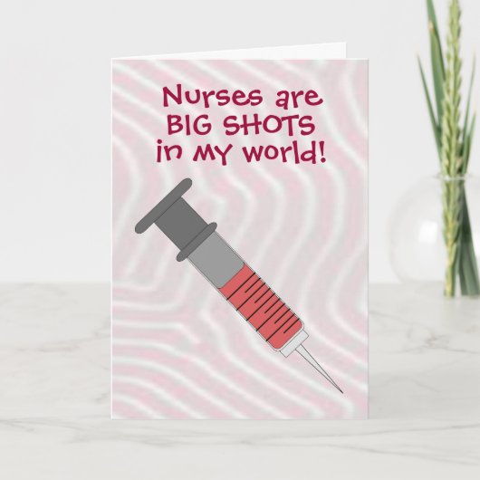 Nurse Big Shot Grappige Waardering Bedankt Card (Voorkant)
