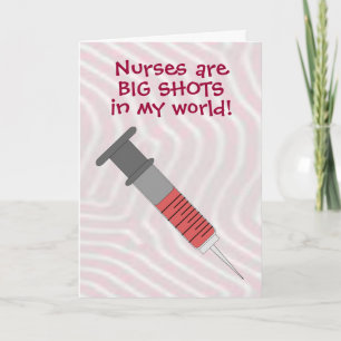 Nurse Big Shot Grappige Waardering Bedankt Card
