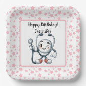 Nurse Birthday Party Paper Bord (Voorkant)
