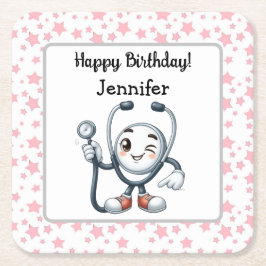 Nurse Birthday Party Paper Onderzetter