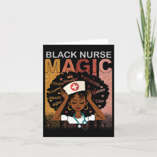 Nurse Black Woman Magic Afro Melanin Queen Black H Kaart