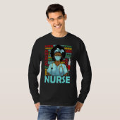 Nurse Black Women Black History Afro African Pride T-shirt (Voorkant volledig)