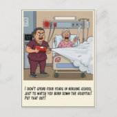 Nurse Blasts Patient With Extinguisher Get Well Briefkaart (Voorkant)