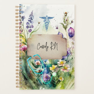 Nurse Boho Chic Wildflower Floral Cottcore Planner