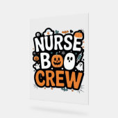 Nurse Boo Crew Halloween Healthcare Hero Spooky Acryl Bord (Hoek)