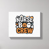 Nurse Boo Crew Halloween Healthcare Hero Spooky Canvas Afdruk (Voorkant)