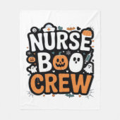 Nurse Boo Crew Halloween Healthcare Hero Spooky Fleece Deken (Voorkant)