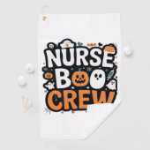 Nurse Boo Crew Halloween Healthcare Hero Spooky Golfhanddoek (Insitu)