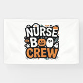 Nurse Boo Crew Halloween Healthcare Hero Spooky Spandoek (Horizontaal)