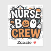 Nurse Boo Crew Halloween Healthcare Hero Spooky Sticker (Vel)