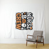 Nurse Boo Crew Halloween Healthcare Hero Spooky Wandkleed (In Situ (horizontaal))