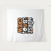 Nurse Boo Crew Halloween Healthcare Hero Spooky Wandkleed (Voorkant (horizontaal))