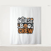 Nurse Boo Crew Halloween Healthcare Hero Spooky Wandkleed (Voorkant)