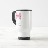 Nurse Bow Stethoscope Cup, Personalized Nurse Cup, Reisbeker (Voorkant links)