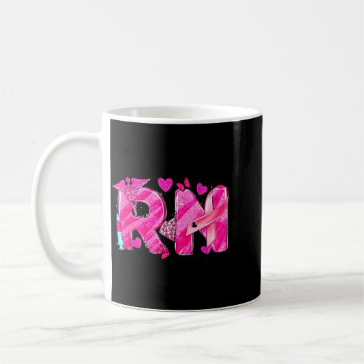 Nurse Breast Cancer Awareness Nk Ribbon Nursing Rn Koffiemok (Links)