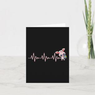 Nurse Bunny Heartbeat Easter Hunting Rabbit Nu Kaart