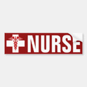 Nurse Caduceus Bumpersticker (Voorkant)
