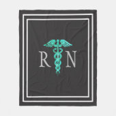 Nurse Caduceus Medium Fleece Blanket (Voorkant)