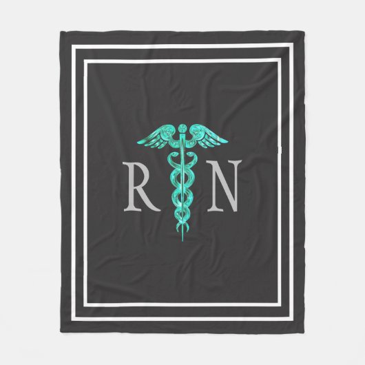 Nurse Caduceus Medium Fleece Blanket (Voorkant)