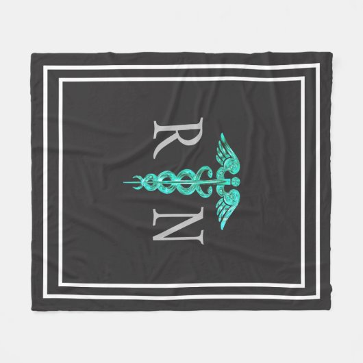 Nurse Caduceus Medium Fleece Blanket (Voorkant (Horizontaal))