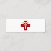 Nurse Caduceus Mini Visitekaartje (Achterkant)