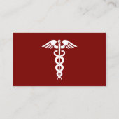 Nurse Caduceus Red Visitekaartje (Achterkant)