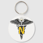 Nurse Caduceus Sleutelhanger (Voorkant)