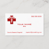 Nurse Caduceus Visitekaartje (Voorkant)
