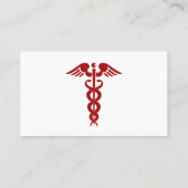 Nurse Caduceus White Visitekaartje (Achterkant)