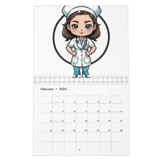 Nurse Calendar Collection - Inspiring Nursing Logo Kalender (Feb 2026)
