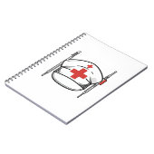 Nurse Cap met Red Cross and Medical Tools Design Notitieboek (Linkerzijde)
