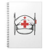 Nurse Cap met Red Cross and Medical Tools Design Notitieboek (Voorkant)