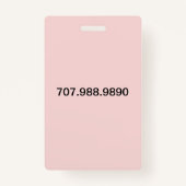 Nurse Caregiver Blush Pink Badge (Achterkant)