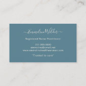Nurse Caregiver Floral Stethoscope Business Card Visitekaartje (Achterkant)