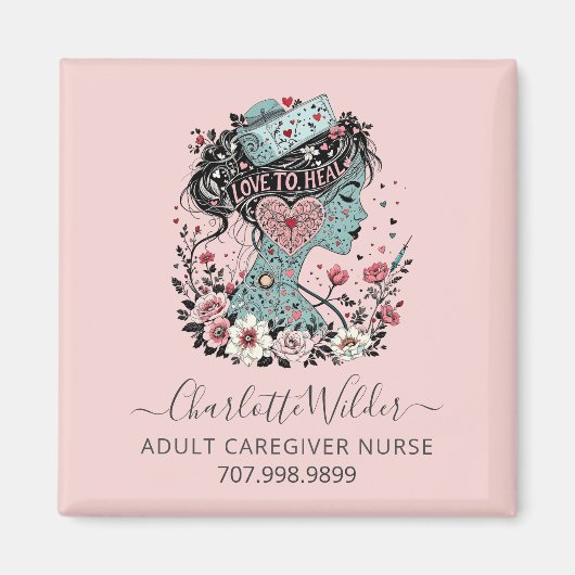 Nurse Caregiver Zakelijke magneet (Voorkant)