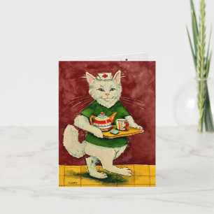 Nurse Cat Folded Note Card Notitiekaartje