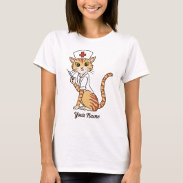 Nurse Cat - Ginger Tabby Nurse Cat Lover T-shirt