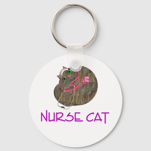 Nurse Cat Kechain Sleutelhanger (Voorkant)