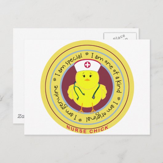 Nurse Chick Briefkaart (Voorkant / Achterkant)