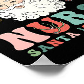 Nurse Christmas Be Nice To The Nurse Santa Is Watc Poster (Hoek)