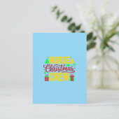 Nurse Christmas Crew Digital Art Design Briefkaart (Staand voorkant)