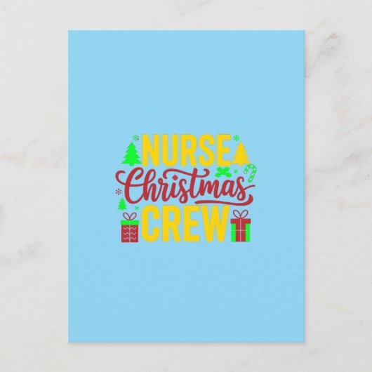 Nurse Christmas Crew Digital Art Design Briefkaart (Voorkant)