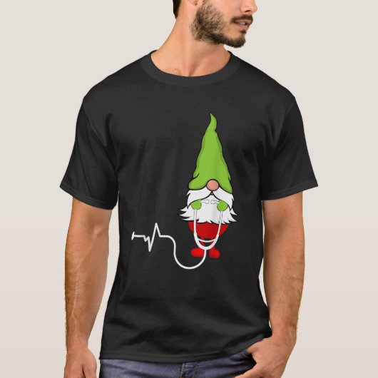 Nurse Christmas Cute Gnome Funny Xmas Gifts For Nu T-shirt (Voorkant)