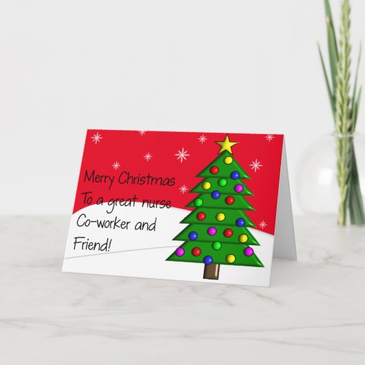 Nurse Christmas-Kaart Feestdagen Kaart (Voorkant)