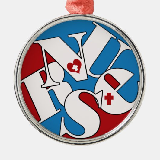 NURSE CHRISTMAS ORNAMENT JUMBLED LETTERS FUN (Voorkant)