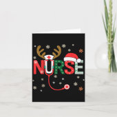 Nurse Christmas Stethoscope Nurses Xmas  Kaart (Voorkant)