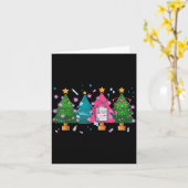 Nurse Christmas Stethoscope Nurses Xmas Scrub Top  Kaart (Gele Bloem)