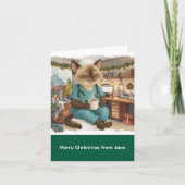 Nurse Christmas time at working place  Kaart (Voorkant)