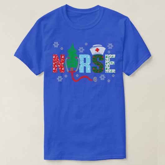 Nurse Christmas Tree Nurses Xmas Winter Scrub RN M T-shirt (Design voorkant)