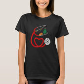 Nurse Christmas Tree Snow Flake Stethoscope Cool X T-shirt (Voorkant)